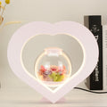 Rotating Magnetic Levitation Floating Preserved Flower Lamp Light Display Rack