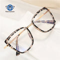 Teenyoun Eyewear Vintage Leopard Tr90 Square Frame Plain Spectacles Women Hd Blue Light Blocking Glasses Eyeglass