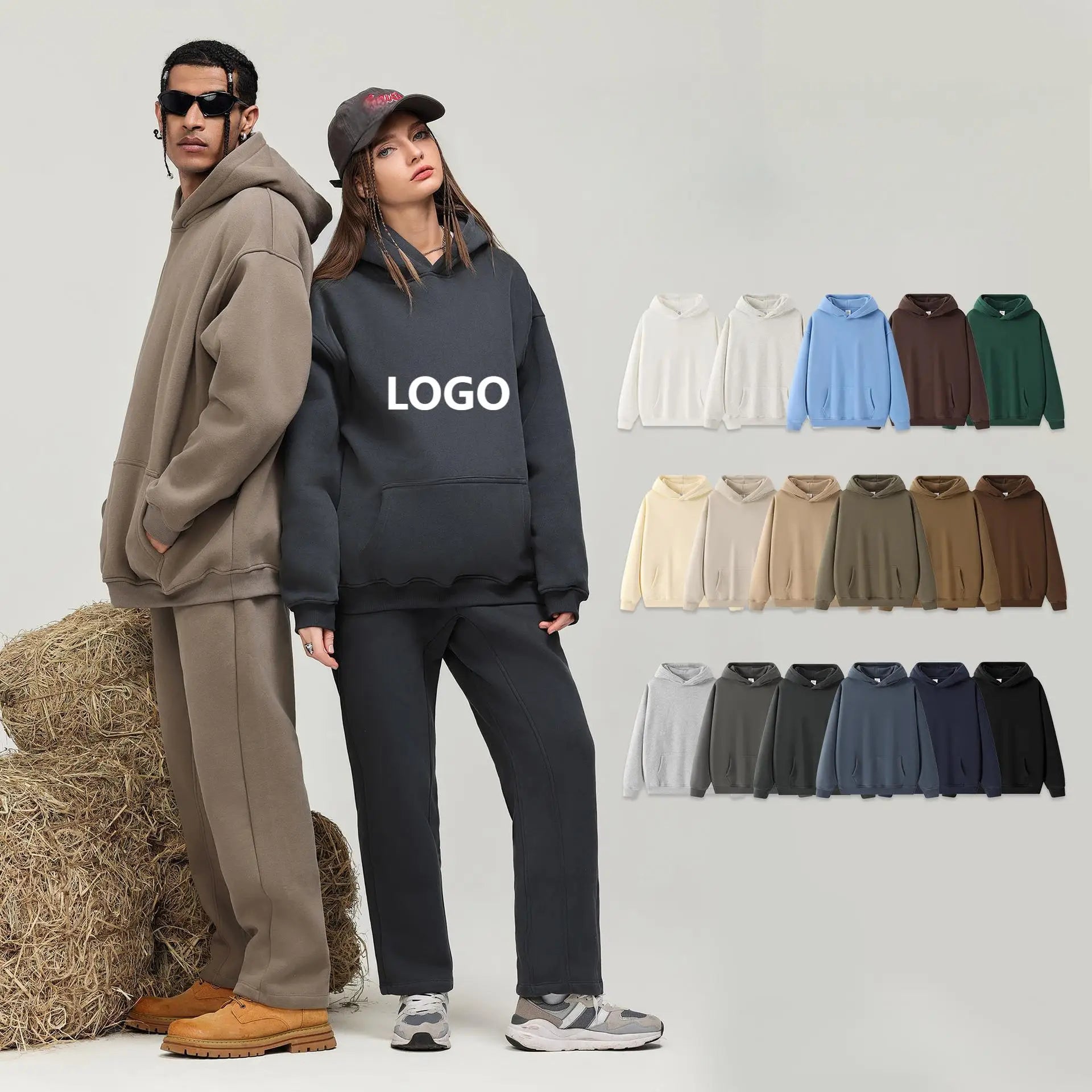 Supplier Unisex 100% Cotton Blank Thick Fleece Heavy Weight Oversized Custom Print Logo Men's Hoodies & Sweatshirts
