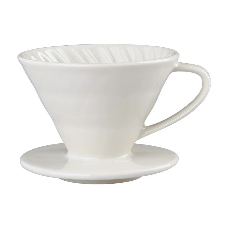 V-Shaped Cone Ceramic Coffee Dripper 2-4 Cup Pour Over Manual Brewer Eco-Friendly Stocked Tea Dripper Cup