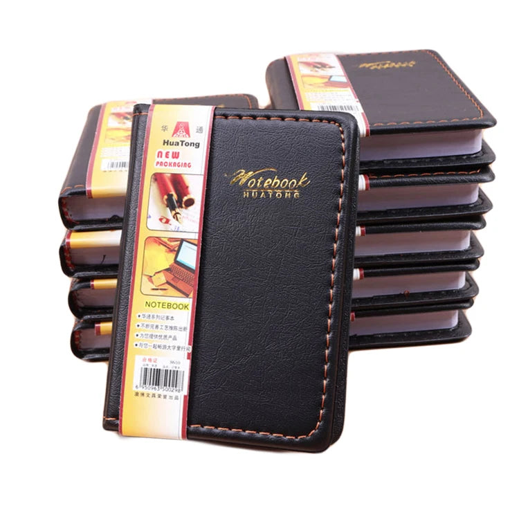 A6 A7 Pocket Notebook Set Small Pocket Super Mini Smiley Diary Notebooks Memo Notebook Pu Leather Case Color Random