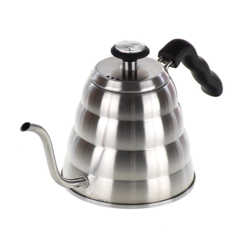 Wholesale 1200ml Coffee Kettle with Thermometer Stainless Steel Tea Pot Coffee Makers BH42