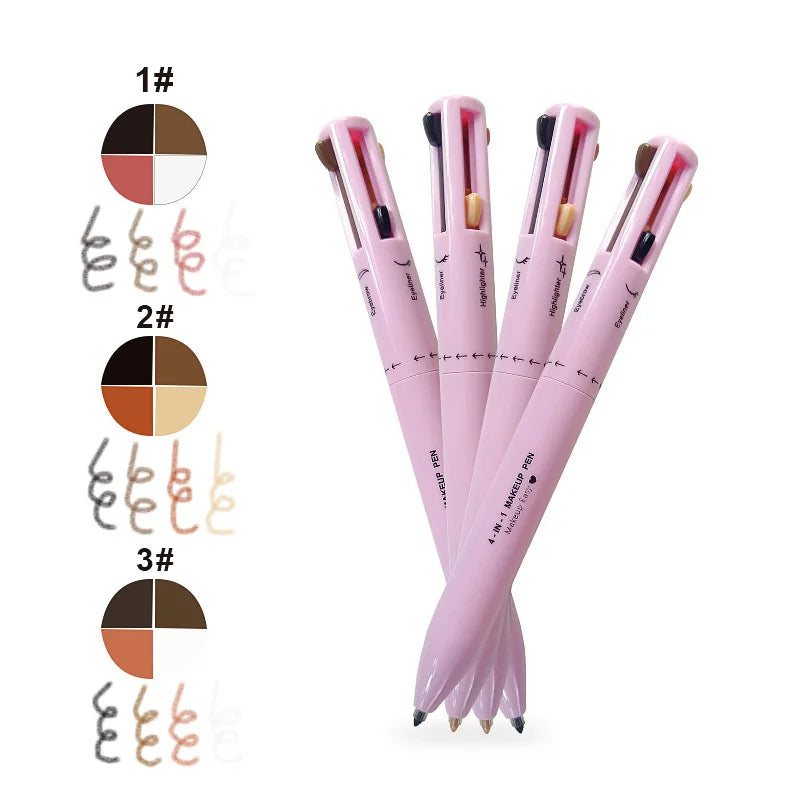 Private Label 4 in 1 Makeup Pen Vegan & Cruelty-Free Touch up Lip Eye Highlighter Chemical-Free Ingredients