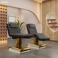 Golden Base 3 Motor Electric Beauty Bed with Foot Control for Salon Massage and Facial