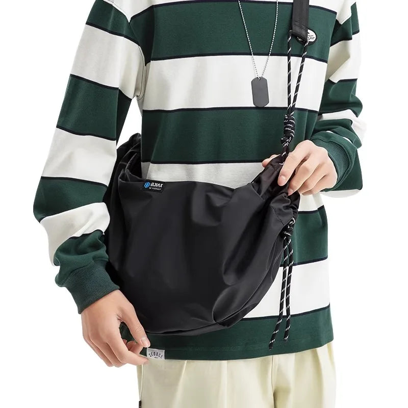 Large Rinowa Skycare Men's Fashionable Nylon Waterproof Anti-Theft Lightweight Luggage Single Shoulder Crossbody Messenger Bag