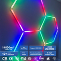 Modern Style Indoor Decoration Diy Assembly Hexagonal Lighting Rgb Large Ceiling Lights for Pub