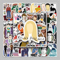 55PCS Hot-selling Film and Television Peripheral Creative Trend Friends Sticker Headset Refrigerator Ledger Sticker