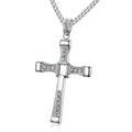 New Design Cross Pendant Necklace Stainless Steel Shiny Zircon Cross Necklace Diamond Cross Necklace