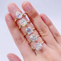GRA Certificated Wedding Jewelry 10K Solid Gold Engagement Ring Moissanite Oval Cut