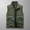 New Styles Men's Outdoor Thin Quick Drying Vest Plus Size Multi Pocket Sleeveless Jacket Vest