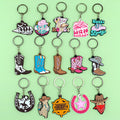 Wholesale Cowboy Keychain Cute and Practical Soft PVC Western Hat and Boot Design Affordable and Durable for Boys Girls Adults