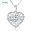 Fashion Luxury Women Gift Jewelry 0.5ct-2ct 925 Silver VVS Moissanite Diamond Tree of Life Heart Pendant Necklace for Girls