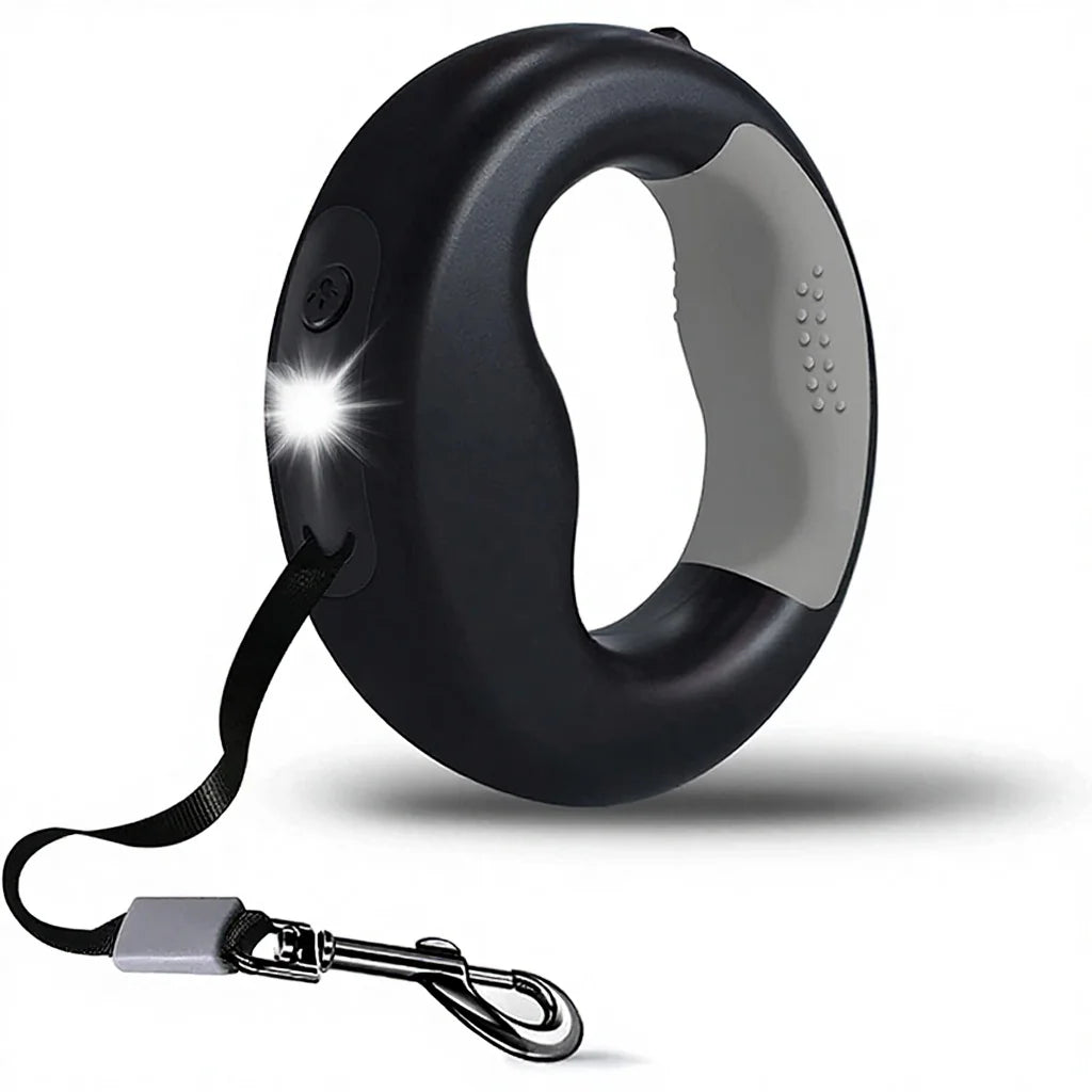 Luxury Animal Dog Leash Ribbons Hands Free Running Travel Adjustable Nylon Rope Heavy Duty Rechargeable LED Light Automatic