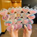 Colorful Elastic Hair Rubber Bands for Kids Toddle Girls with Cute Heart Box Packing