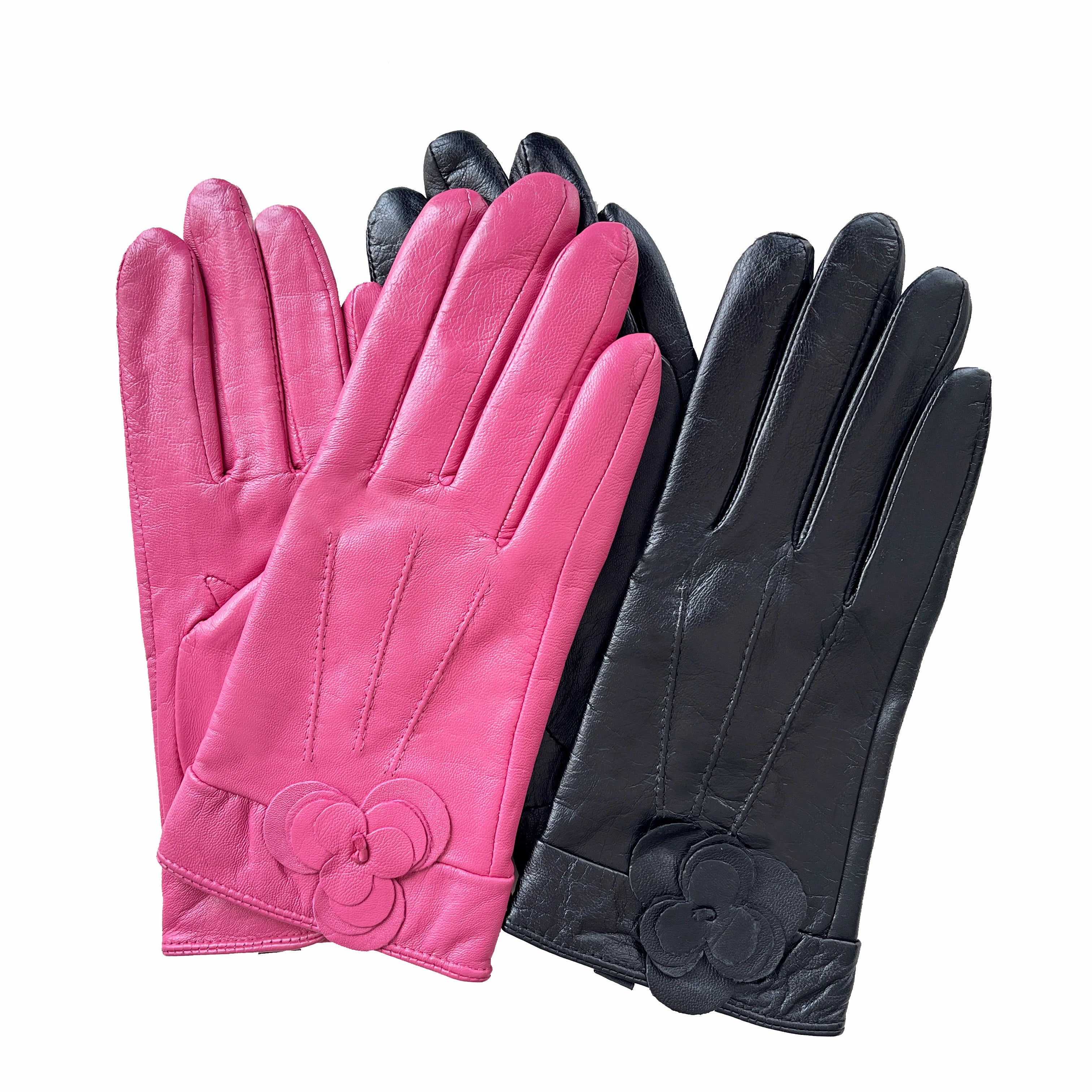High Quality Nappa Goatskin Leather Glove for Women Style Color Feature