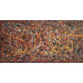 Jackson Pollock Style Paintings Abstract Art Colorful Urban Fine Textured Oil Painting