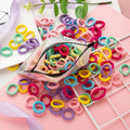 Wholesale 100pcs Set High Elastic Nylon Polyester Sweet Mix Color Seamless Thick 2cm Adjustable Baby Tied Hair Rope