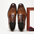 Men's Dress Shoes Comfortable Classic Solid Lace-up Pointed Toe Design Breathable for Autumn for Office Wedding