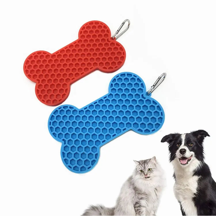 Custom Wholesale Silicone Slow Food Mat With Suction Cups Anti Choking Slow Food Pad Pet Dog Lick Mat Pet Bowl