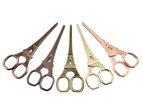 Eiffel Tower Scissors Gold Retro European Straight Blade Craft Scissors Snip Small Sharp Tip for Home Office Holiday Gift