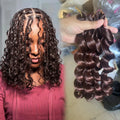 Sharopul 12 Inch Italian Curl Box Braids Synthetic Hair Extension Crochet Braids Curly Ends Single Weft Non-flame High Temp MegaBDM