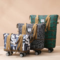 Large Capacity Lightweight Nylon Folding Luggage Bag with Wheels  Dry-Wet Separation Fashionable Outdoor Travel Bag
