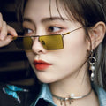 New Retro Classic Vintage Light Green Sunglasses Small Square Ocean Lens Men Women's Fashionable Gold Metal Frame Sun Glasses