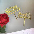 Wholesale Happy Anniversary Acrylic Cake Plaque Party Cake Decoration Cake Party Topper Supplier