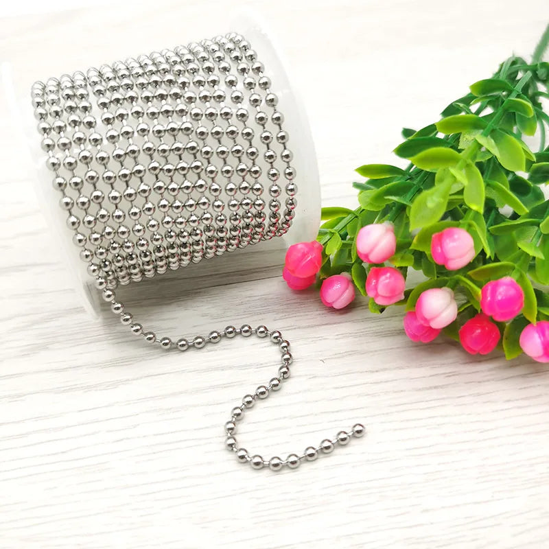 Multi specification stainless steel glass bead chain wave key pants with spot wholesale