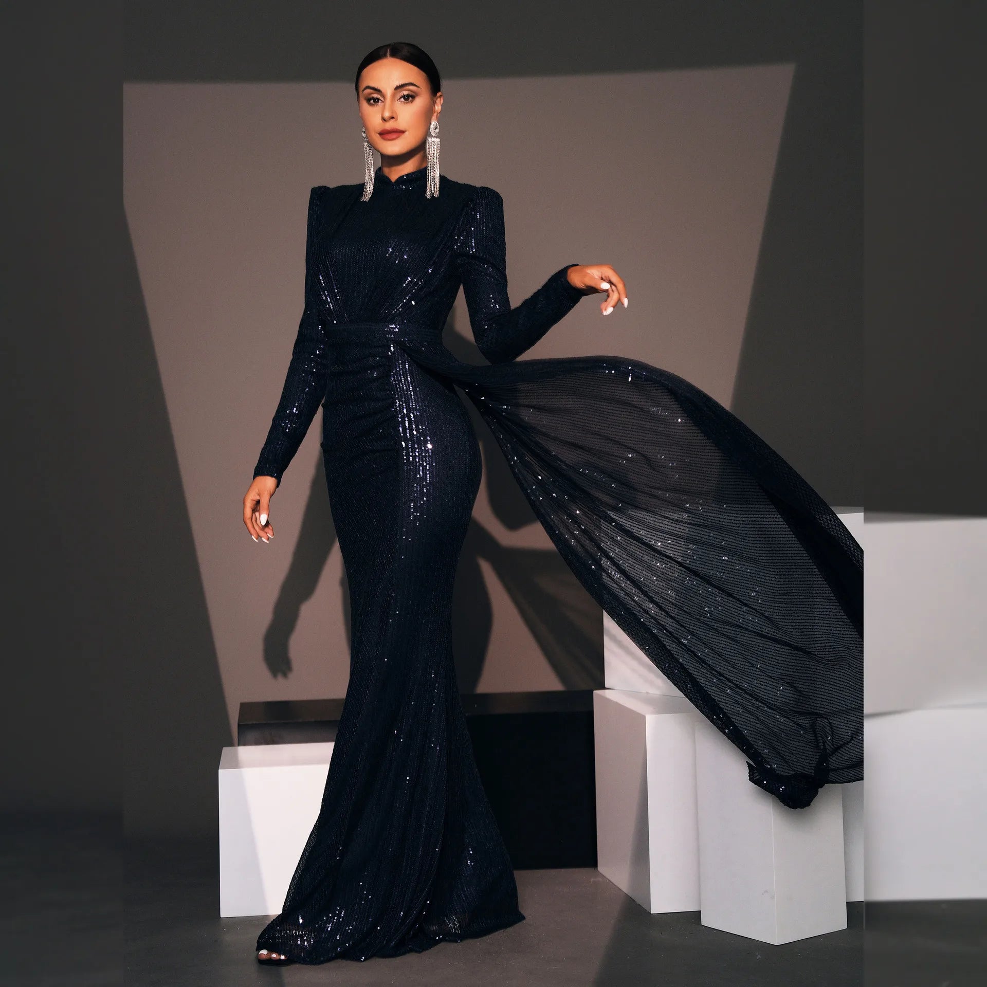 Elegant Abaya Embroidery Dubai Women Ethnic Arabic Oman Morocco Kaftan Party Dress