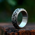 SS8-R222 New Fashion Viking Valknut Celtic Odin Spinning Ring Stainless Steel Words Ring for Men Women Vintage Jewelry Wholesale