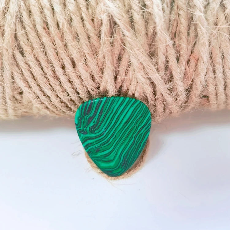 HZ Diy Crystal Oem Musical Instruments Custom Logo Printing Crystal Malachite Guitar Picks Wholesale