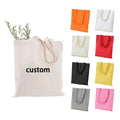 Low MOQ Custom Eco-friendly Portable Cotton Canvas Lady Shopping Tote Bag Double Shoulder Zipper Closure Color Printing Logo