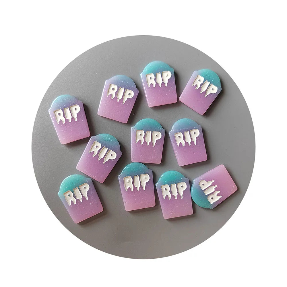Resin Rip Charms Cabochons Flatback Cabochon Accessories for Scrapbooking Hair Bow Crafts Making Embellishments
