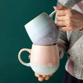 Hot Sale Big Belly Pottery Cups Nordic Style Personalized Kiln Change Ceramic Cup 520ml Couple Water Tea Mug