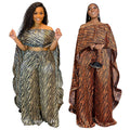 Fashion Plus-size Women's Striped Top and Wide-leg Pants Two-piece Set