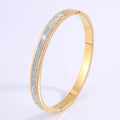 Wholesale 18k Gold Stainless Steel Zircon Fashion Exquisite Star As Gift Buckle Bracelet Bangles Gor Women