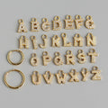 Fashion Earrings Jewelry 925 Sterling Silver 26 Alphabet Letter Earring with Small Zircon Gold Plated Hoop Earrings for Women