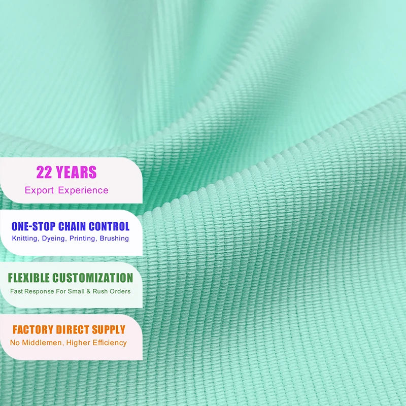 China Factory Nylon 74 Spandex 26 Ottoman Knit Rib Swimwear Fabric for Beachwear