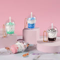3D Simulation Drink Keychain Cute Food Acrylic Keychain for Grab Machine Gashapon Gift