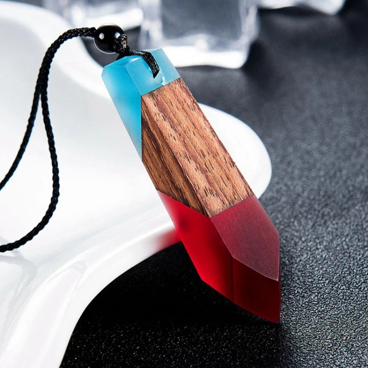 G1153 Pendant Necklaces Jewelry Resin Epoxy Engraved Wood Necklace