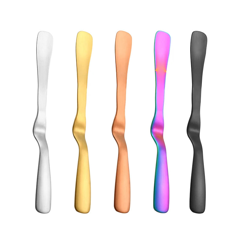 New Arrival Eco Friendly Reusable Stainless Steel Spreader Knife Matte Polish Gold Plated Cheese Butter Knife