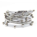 Minimalist Variety Charm Vintage Jewelry For Women Beads Boho Leather Bracelet