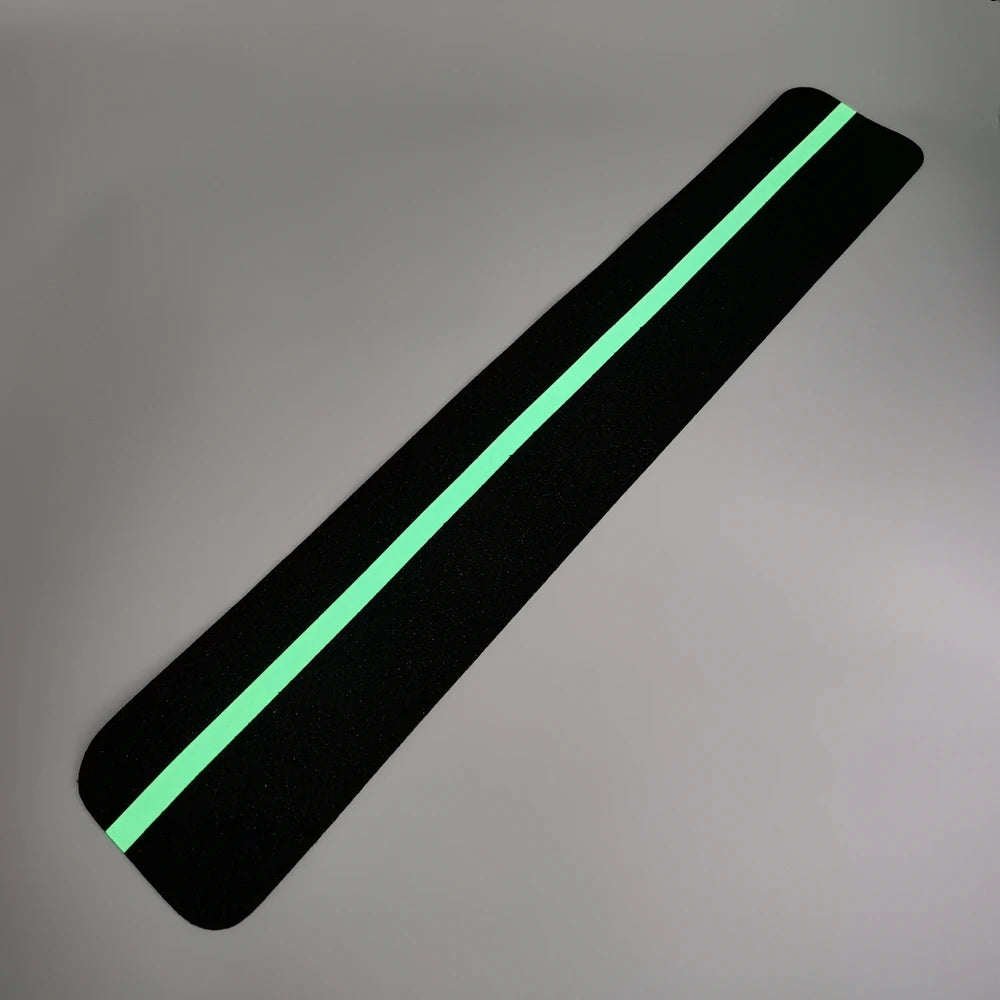 Luminous Anti Slip Die Cut Tape with Glow in Dark Strip Waterproof Non-Skid Stairs Step High Traction Corundum Surface