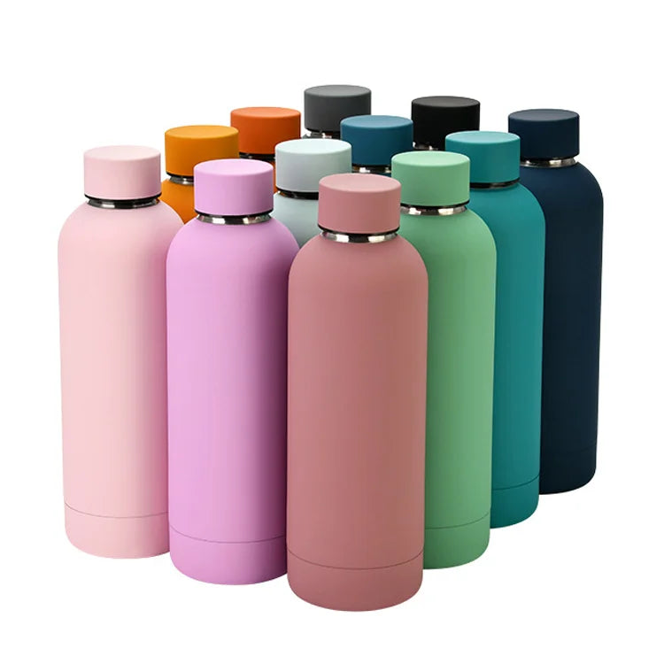 2025 New Style Promotional 500ml  Flask Sport Water Bottle with Stainless Steel  304 Double Wall Vaccumm Insulated Outdoor