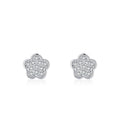 New Arrival Flower Zircon Stud Earrings Trendy 925 Sterling Silver 5A Zircon Stud Earring for Woman Party Gifts