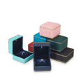 Custom Handmade Velvet Lining LED Light Ring Box Jewelry Packaging for Necklace Display