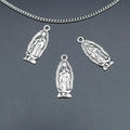 Antique Silver Color Plated Vintage DIY Zinc Alloy Saint Jewelry Pendant 10x25mm Approx 100PCs/Bag 1671042