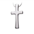 POYA Wholesale Mens Tungsten Cross Pendant Plain Thick Solid Simple High Polished Best Gift for Men