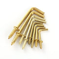 SDPSI DCTSelf Tapping Golden Color L Shape Decorative Hooks Eye Hook Screw